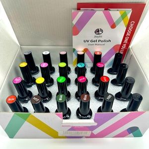 Gel Nail Kit: 23pcs,No Wipe Matte/Glossy Top,Base Coat, UV LED Soak Off Polishes